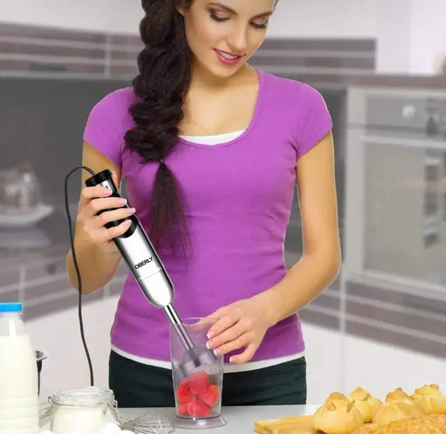 Immersion Hand Blender 500W 3‑in‑1 Stick Mixer Frother & Whisk  in Processors, Blenders & Juicers in Hamilton - Image 4