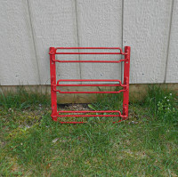 Unusual Vintage Heavy Duty Red Shelf Unit