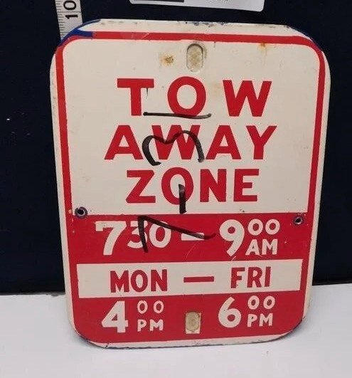 VINTAGE HEAVY METAL TRAFFIC CONSTRUCTION SIGNS - in Arts & Collectibles in Mississauga / Peel Region - Image 2