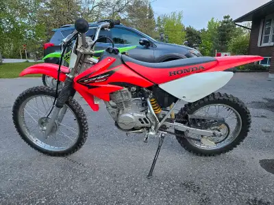Starts and runs good. Brakes, gears and everything works as it should. It has it's scuffs and scrape...