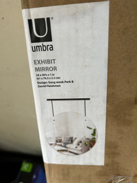 UMBRA Black Exhibit Mirror- NEW in BOX