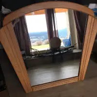 Large Oak Dresser Mirror