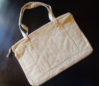 Beige Vintage Handmade Silk Bag