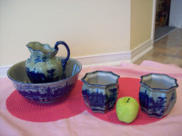 2 IRONSTONE PLANTERS+JUG+BOWL $35 for ALL