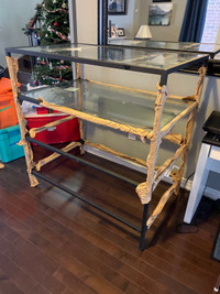 Display glass and metal Shelf new 4 tier