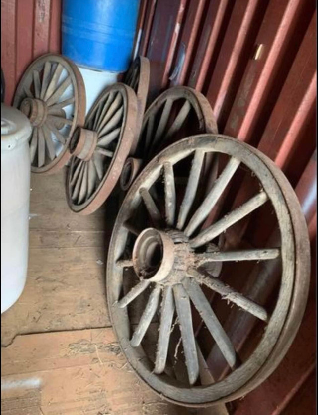 Historic Canadian Pioneer Wagon Wheels  in Arts & Collectibles in Delta/Surrey/Langley - Image 2