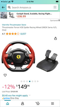 Ferrari 458 racing wheel and pedals. For xbox