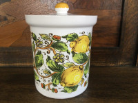 Italian Ceramic Lidded Jar, New