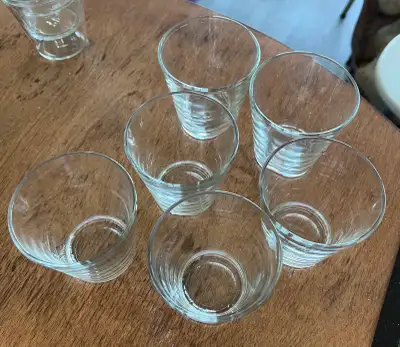 2 sets small drink glasses, and other small glasses , View more