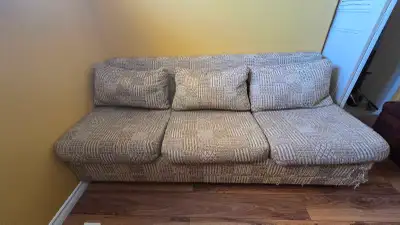 Free sofa bed. It came with the house when I bought it. Has some damage on the right bottom side, on...