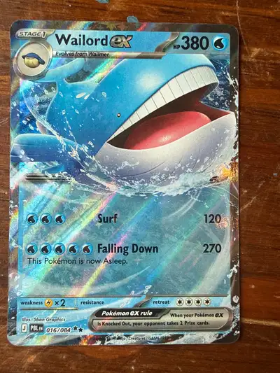 Pokemon Wailord ex Card, View more