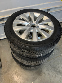 VW 16” Alloy Rims with winter tires