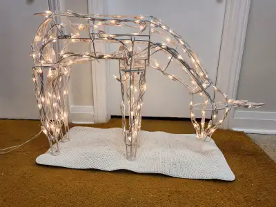 Christmas Grazing Deer Steel Lights Indoor/Outdoor Decoration, View more