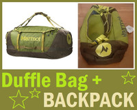 MARMOT --- 2-in1 DUFFLE BAG + BACKPACK (50L, Green) --- ONLY $75
