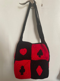 Crochet Playing Cards Tote Bag