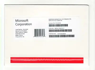 Genuine Windows Server 2022 User CAL Packs (sealed) 20 users, View more