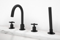 Ancona Prima 4 Double Handle Bathroom Tub Faucet with Shower Wan
