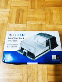 LED Wall Pack with Photocell and Cap; 20W 4000K