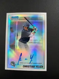 Christian Yelich 2010 Bowman Chrome Rookie Refactor Auto /500 NM