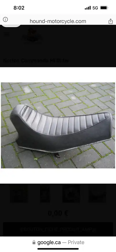 Looking for a early 70’s Norton Hi Rider seat as per the one in the pic. Will concider any condition...
