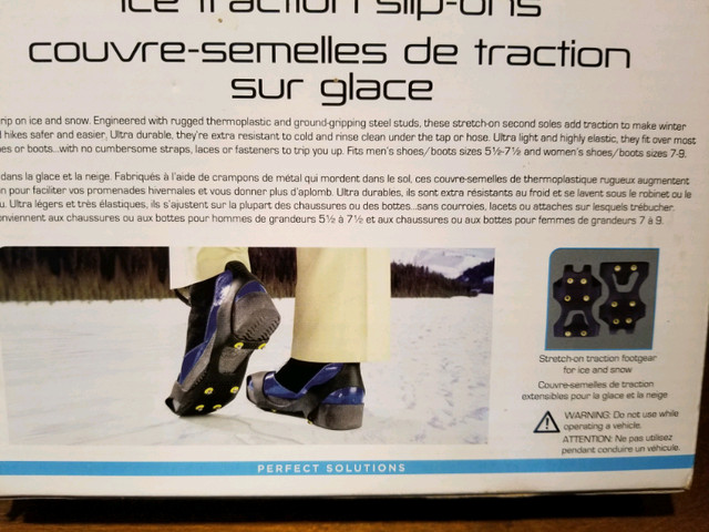 Perfect Solutions Ice Traction Grip Slip-Ons - medium in Other in Mississauga / Peel Region - Image 2