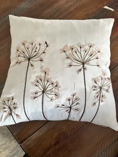 Silk floral throw pillow , View more