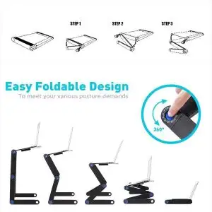 Aluminum Laptop Stand Adjustable with Cooling Fan and Mouse Pad in Laptop Accessories in Markham / York Region - Image 5