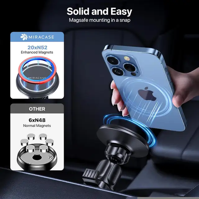 Car mount iPhone holder iPhone 15 Series/14/13 Samsung and All in Cell Phone Accessories in Ottawa - Image 3