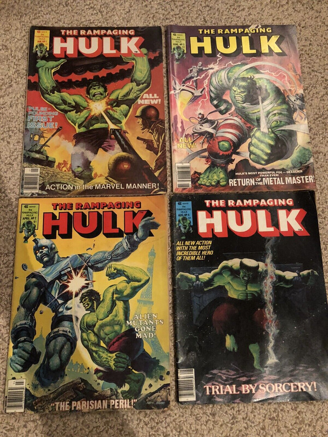 Marvel’s Rampaging Hulk Comics (1977) #1-4 and 8 in Comics & Graphic Novels in City of Toronto