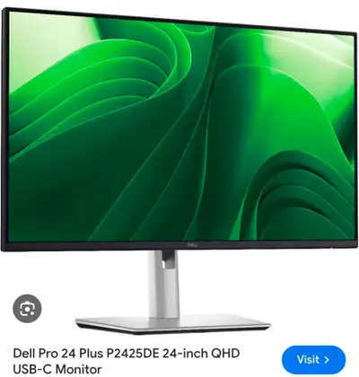 BNIB Dell P2425DE 24” QHD USB-C Monitor | 100Hz | 90W Power, View more