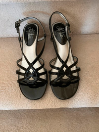 Patent Leather Black Women's Sandals