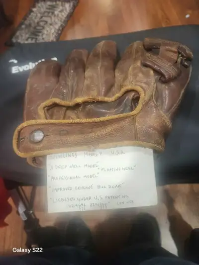 Rawlings Model H Baseball Glove, View more