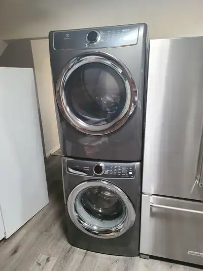 Electrolux 27" Grey Front-Load Stackable Washer & Electric Dryer, View more