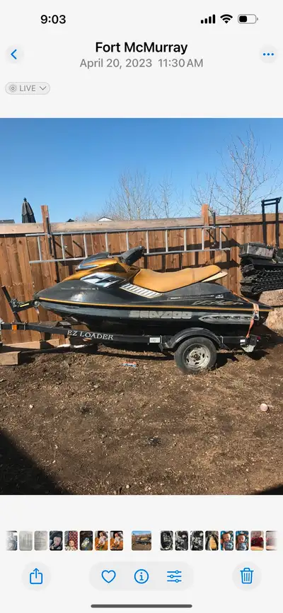 2006 rxp 215 supercharge 140 hrs on unit Comes with trailer Machine is complete except the ecm Ran g...