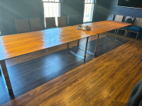 Solid wood oak tables (2)