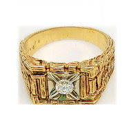 Men's Diamond Gold Ring