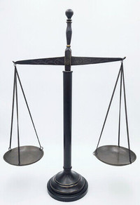 Vintage Scale of Justice w/ Hanging Scales