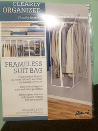 Closet organizer, Frameless Suit Bag