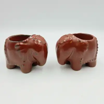 PartyLite Elephant Tealight Candle Holders Brown Boho Home Décor, View more