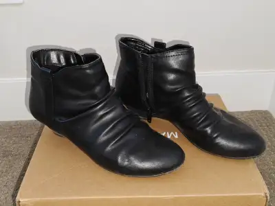 Call It Spring Ankle Boots - Black Ruched - Size US 7, View more