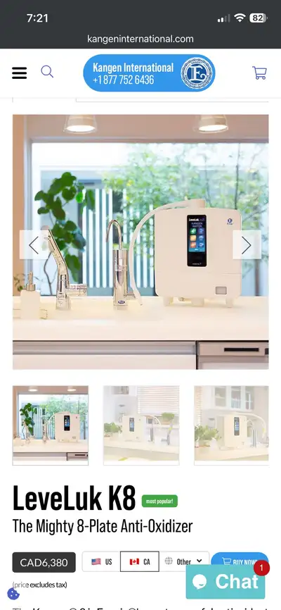 Leveluk k8 kangen water machine, View more