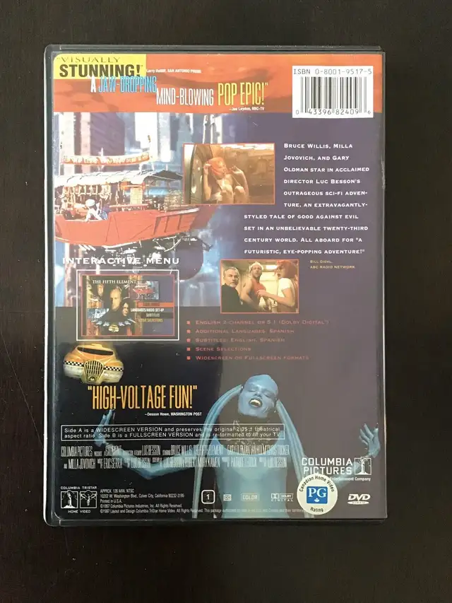 DVD The Fifth Element - English only in CDs, DVDs & Blu-ray in Longueuil / South Shore - Image 3