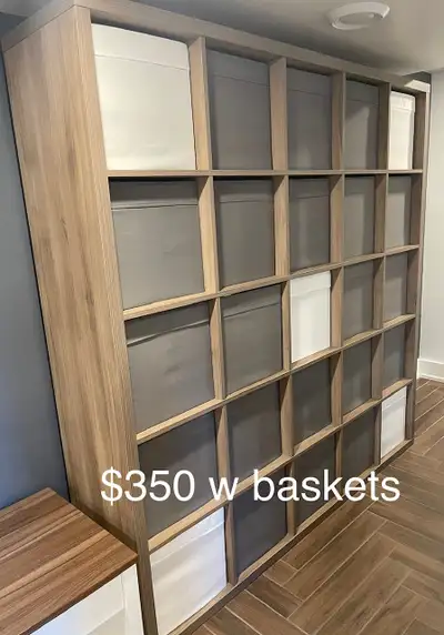 IKEA KALLAX Shelf unit, white stained oak effect - LIKE NEW!, View more