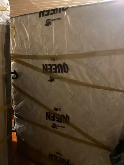 Queen box spring & mattress, View more