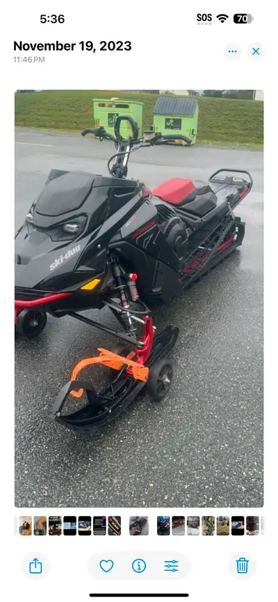 Very sweet sled havent rode er much less then 1000 clicks, 10.5 inch touchscreen that you can hook y...