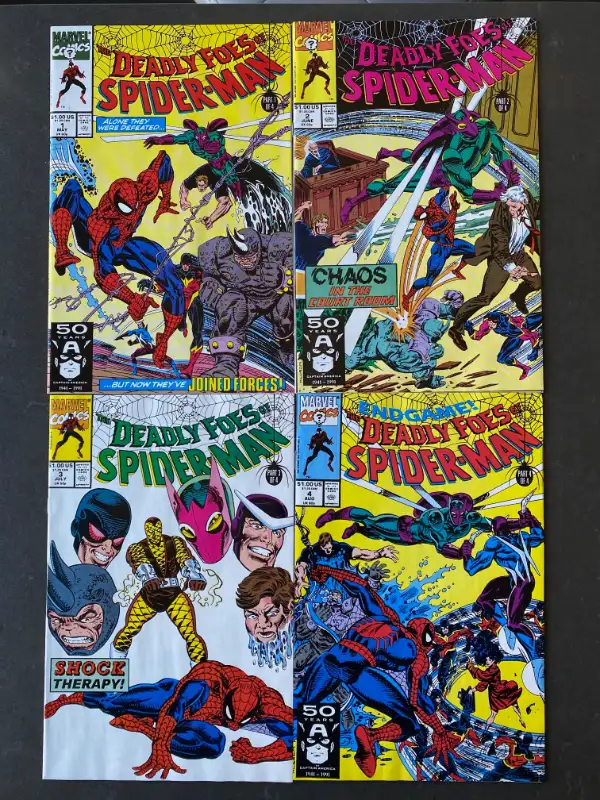 The Deadly Foes Of Spider-Man # 1-4 (COMPLETE 1991 Marvel Comics