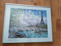 Vintage Painting Print Of Paris (Made in France) 1980 By Jacques