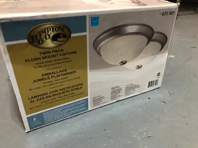 Twin Pack Flush Mount Fixture Lights, View more