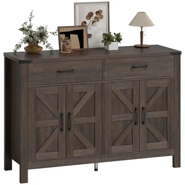Sideboard Buffet Cabinet, Farmhouse Kitchen Storage Cabinet  in Hutches & Display Cabinets in Markham / York Region - Image 11