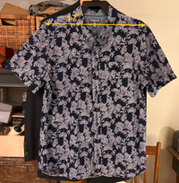 Toad&Co Shirt, M, blue/grey print